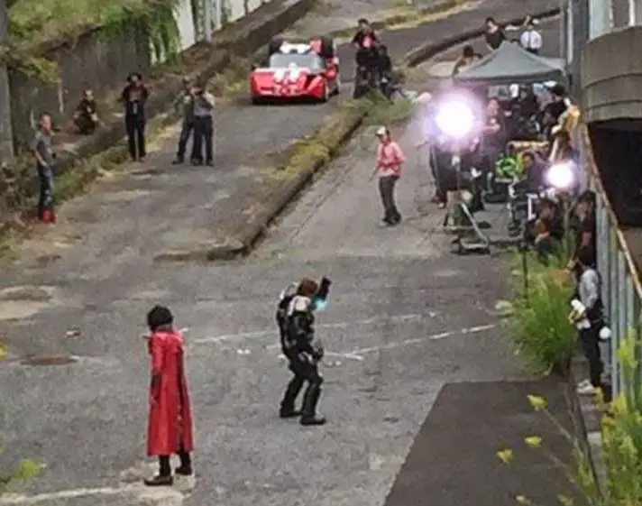 Foto di balik layar pembuatan Kamen Rider Drive