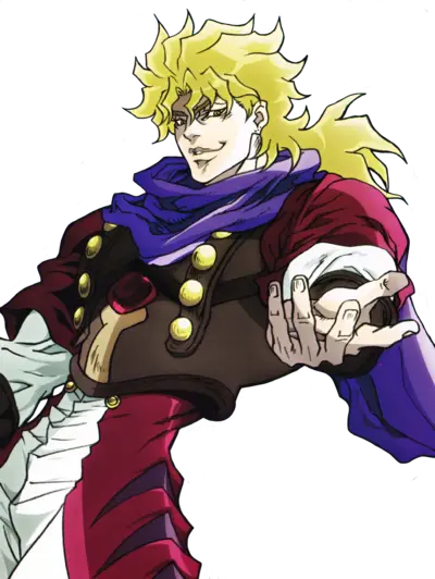 Gambar Dio Brando menggunakan King Crimson