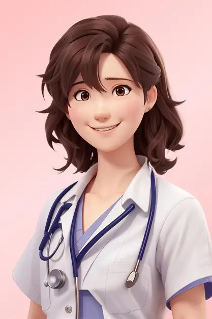 Gambar dokter anime perempuan yang imut