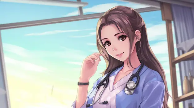 Gambar anime dokter wanita yang lucu dan menggemaskan