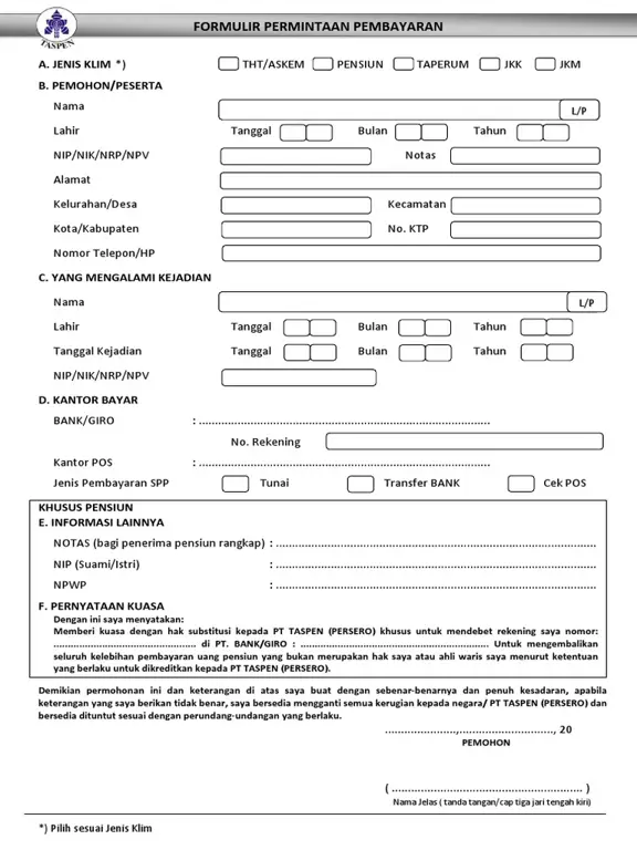 Dokumen-dokumen penting untuk pengajuan pensiun