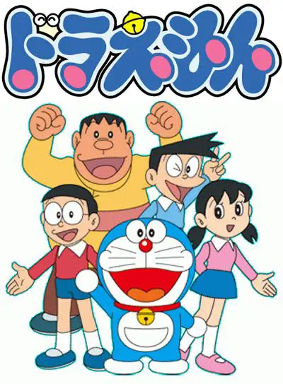 Gambar Doraemon sedang menonton anime