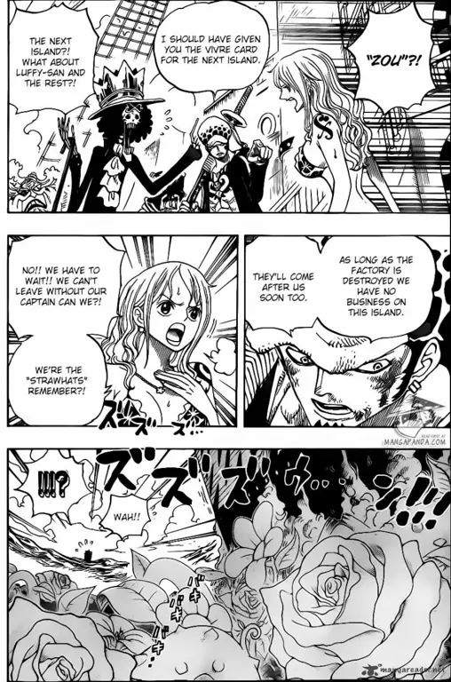 Kondisi Dressrosa setelah pertempuran besar di One Piece chapter 725