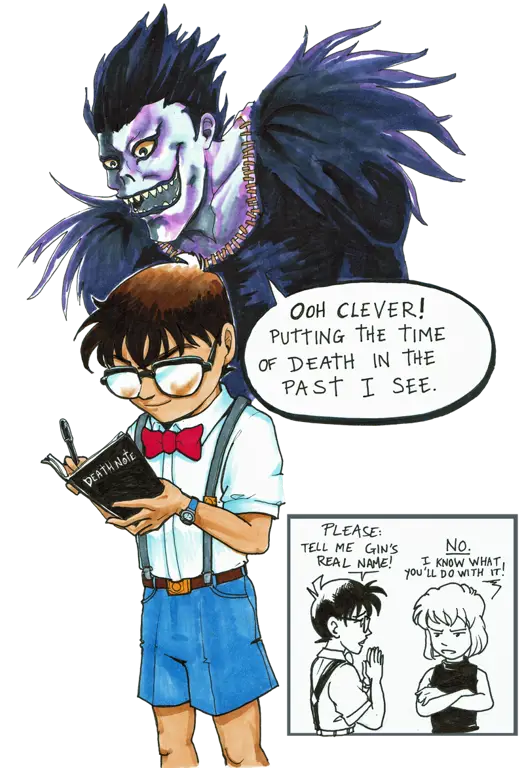 Gambar Detective Conan dan Death Note