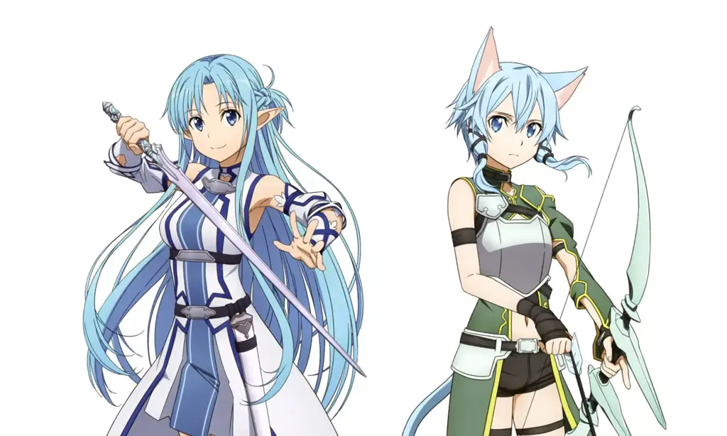 Gambar Sinon dan Asuna di Sword Art Online II