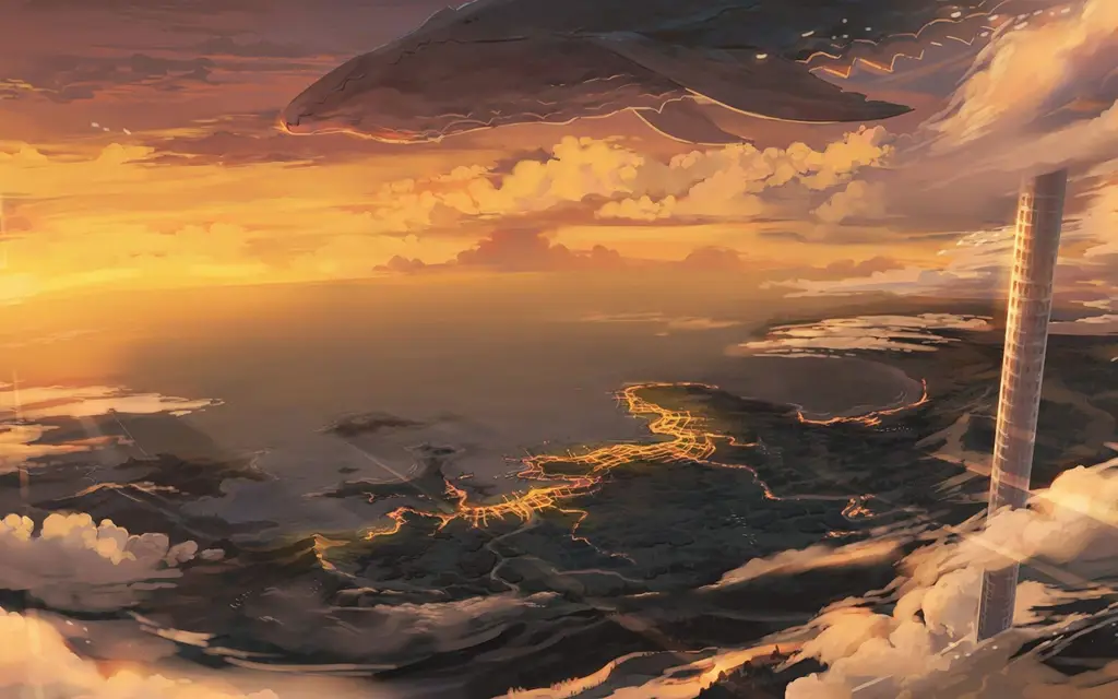 Pemandangan indah dari dunia Isekai dalam anime