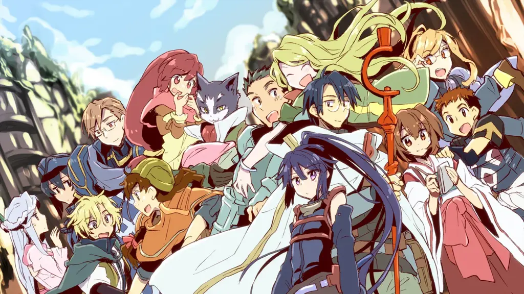 Dunia Fantasi Isekai Pemandangan indah dari anime isekai