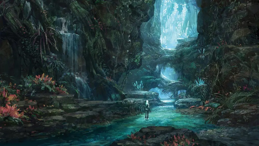 Dunia fantasi yang indah dalam anime isekai Pemandangan dunia fantasi dalam anime