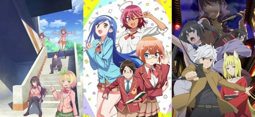 Dunia Fantasi yang Menawan Ilustrasi anime harem di dunia fantasi