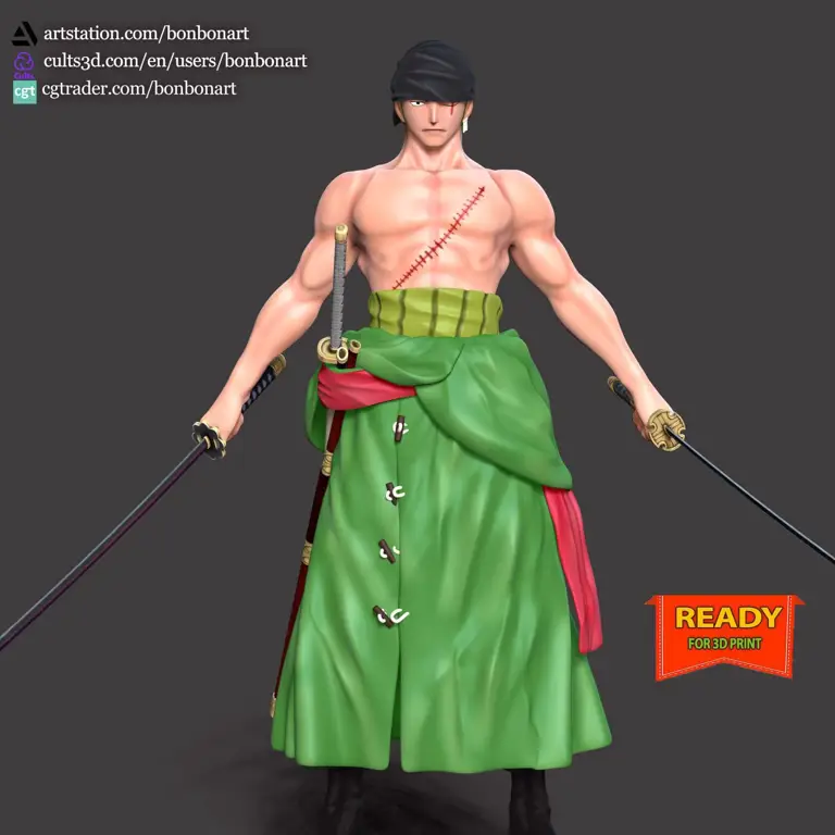 Visualisasi dunia One Piece dalam format 3D