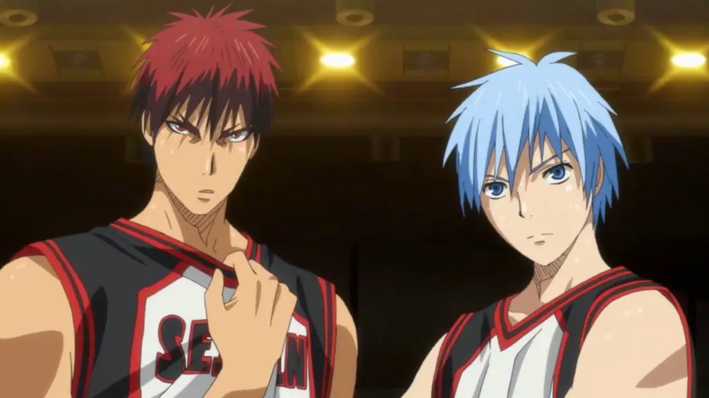 Kagami Taiga dan Kuroko Tetsuya dalam anime Kuroko no Basuke