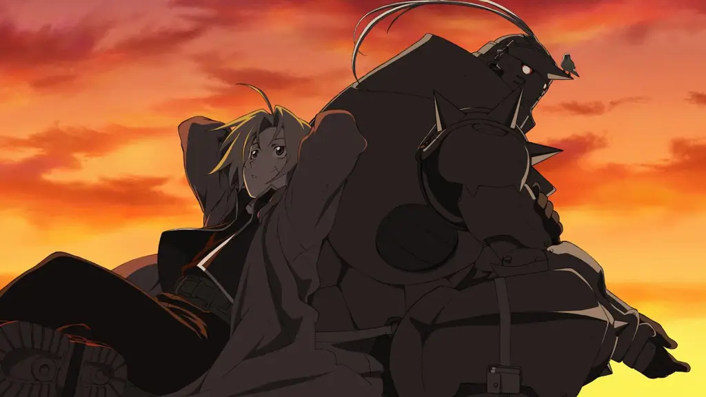 Gambar Edward dan Alphonse Elric dari Fullmetal Alchemist: Brotherhood