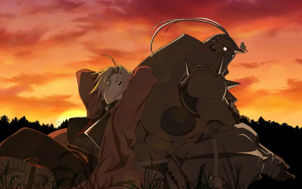 Gambar Edward dan Alphonse Elric dari Full Metal Alchemist