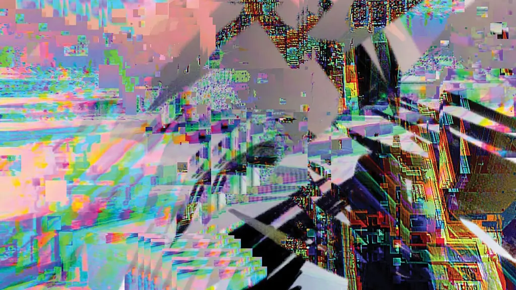 Contoh efek glitch digital