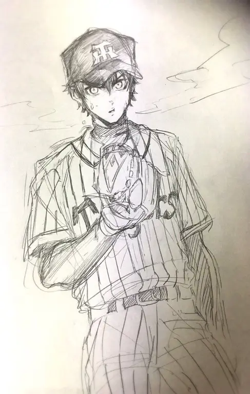 Karakter Eijun Sawamura dalam manga Diamond no Ace