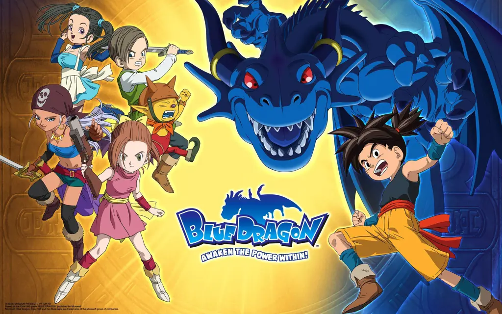 Dunia fantasi yang indah dalam anime Blue Dragon