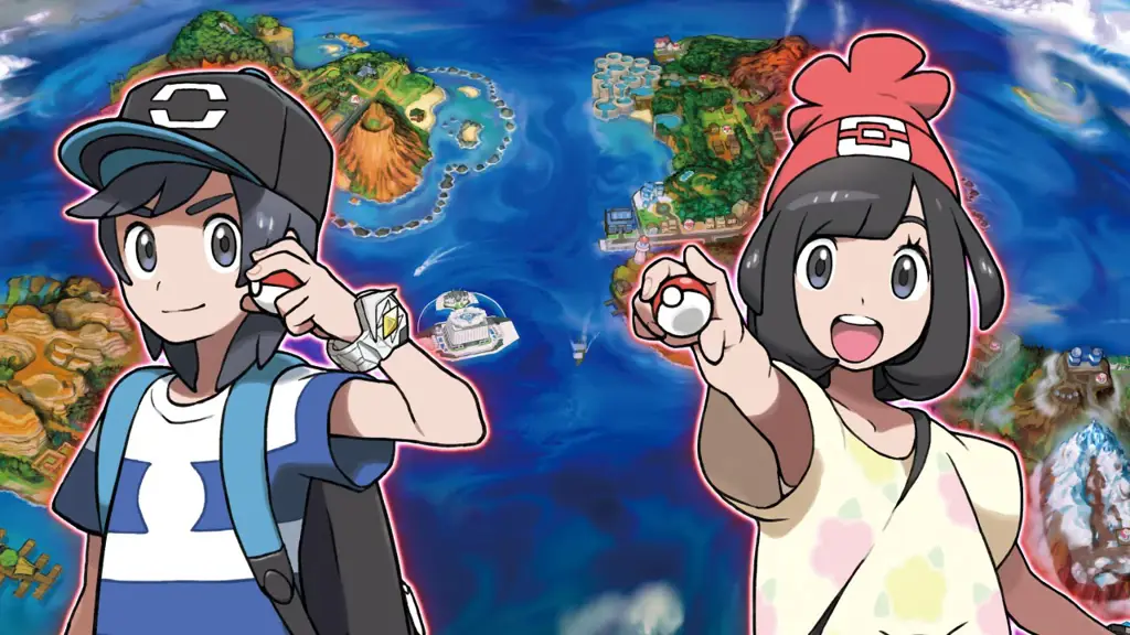 Gambar wilayah Alola di Pokemon Sun dan Moon