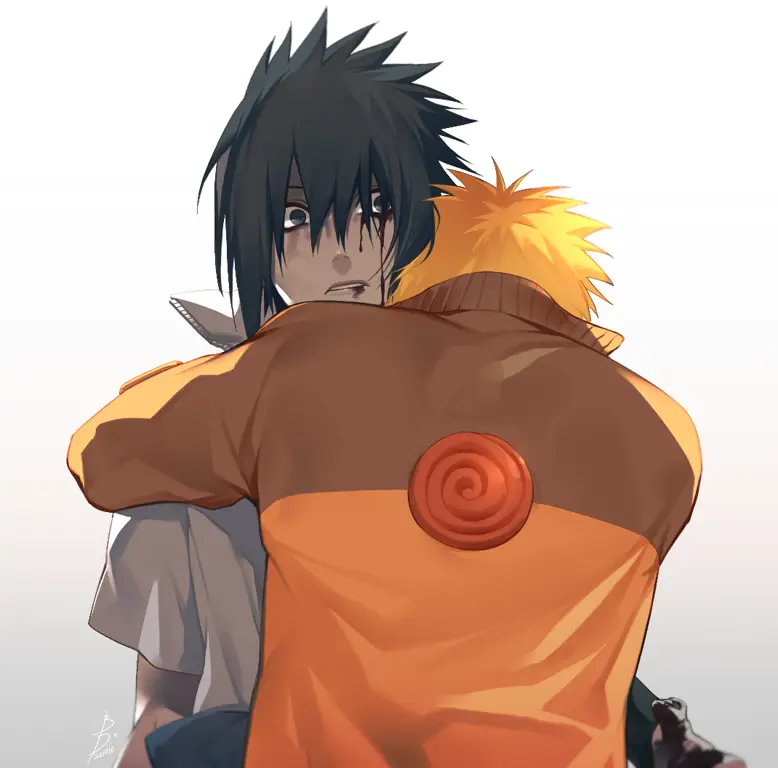 Momen emosional antara Naruto dan Sasuke