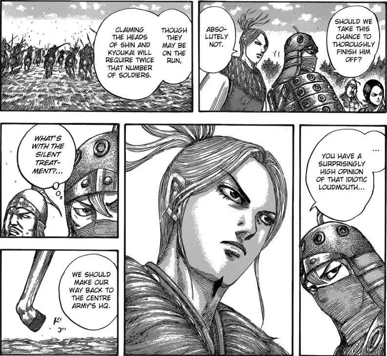 Close-up karakter dalam manga Kingdom 773