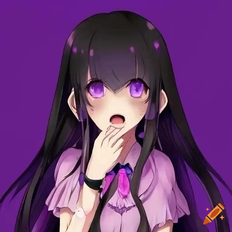 Wajah gadis anime yang ketakutan