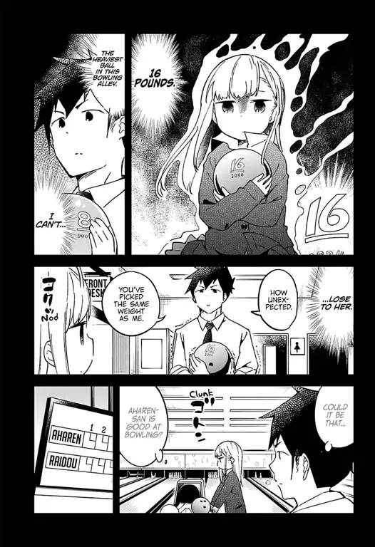Ekspresi Lucu Rei Panel manga Ahren-san wa Hakarenai yang menampilkan ekspresi lucu Rei