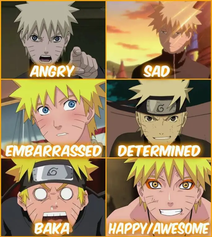 Ekspresi emosional Naruto