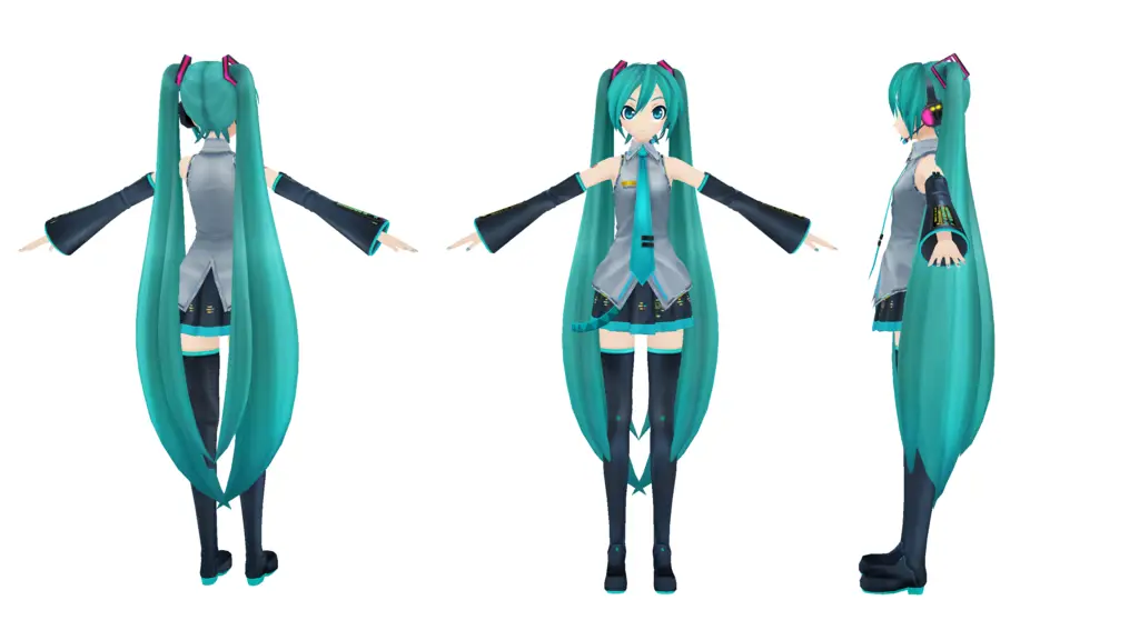 Berbagai ekspresi wajah Miku Hatsune