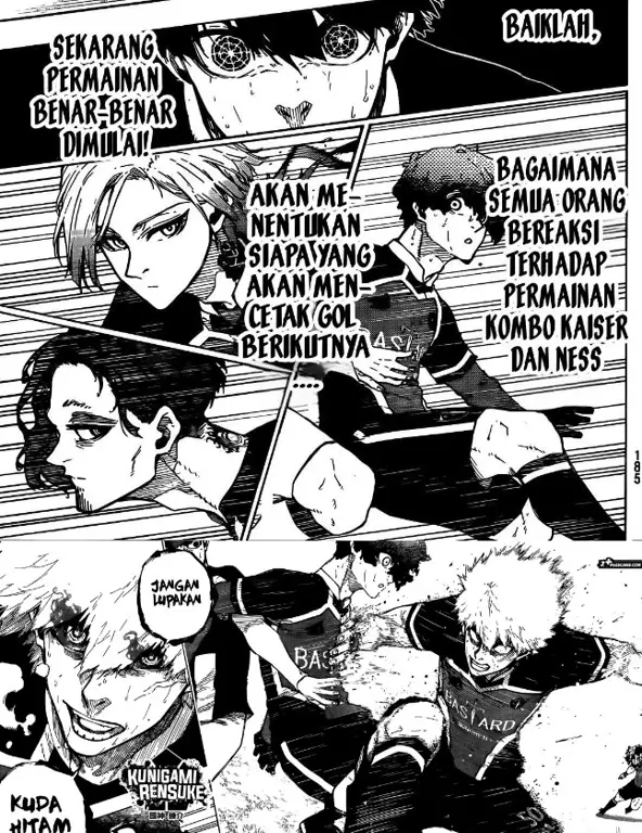 Ekspresi para karakter di Blue Lock chapter 219