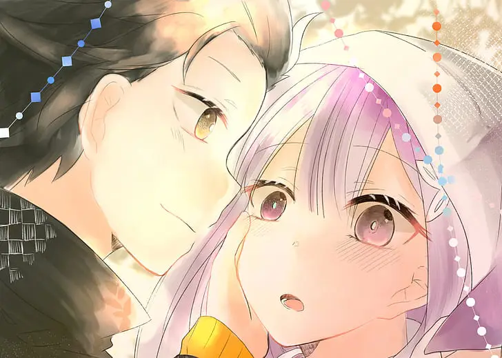 Gambar Fanart Subaru dan Emilia dari Re:Zero