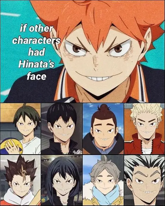 Ekspresi wajah para karakter Haikyuu!!