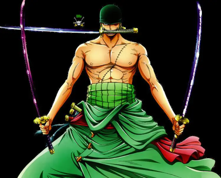 Ekspresi Zoro yang mencerminkan kekuatannya Gambar wajah serius Roronoa Zoro