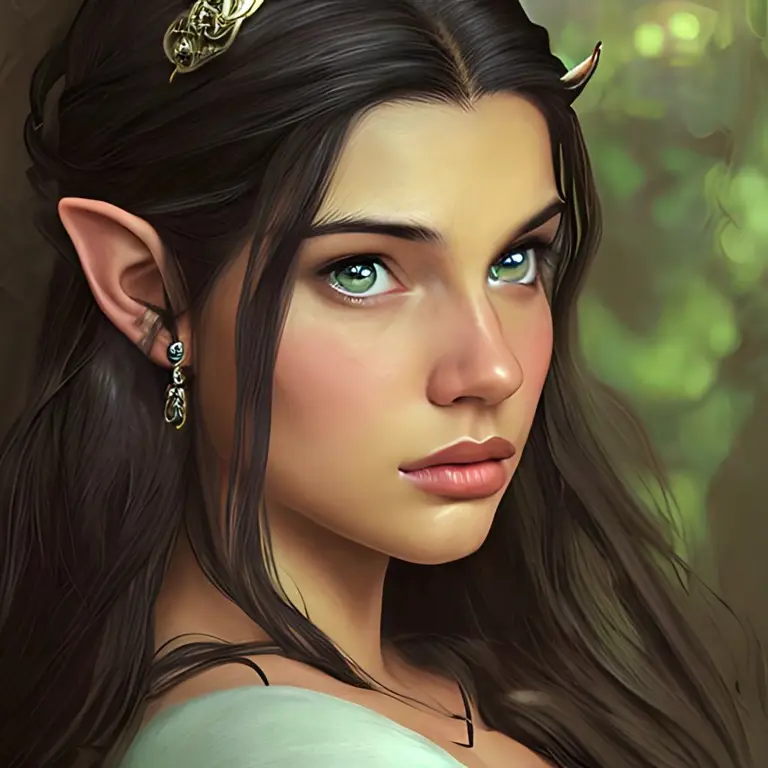 Ilustrasi elf yang cantik dan anggun.