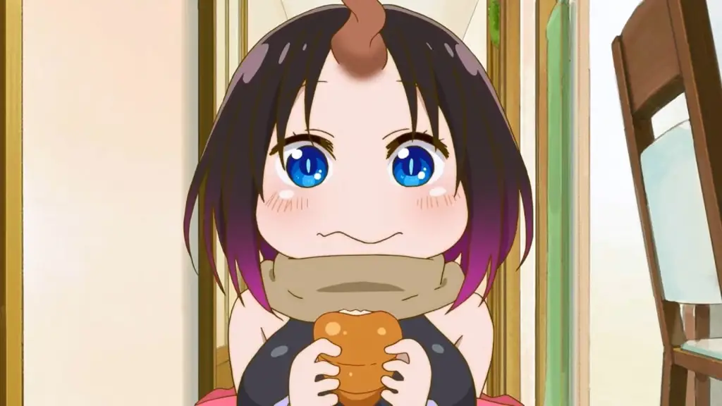 Gambar Elma, naga dewasa yang mandiri dalam Kobayashi Dragon Maid