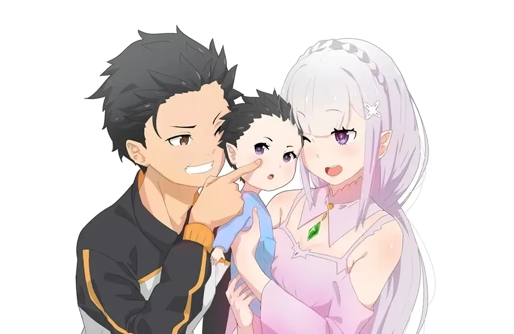 Gambar Emilia dan Subaru dalam Re:Zero S2