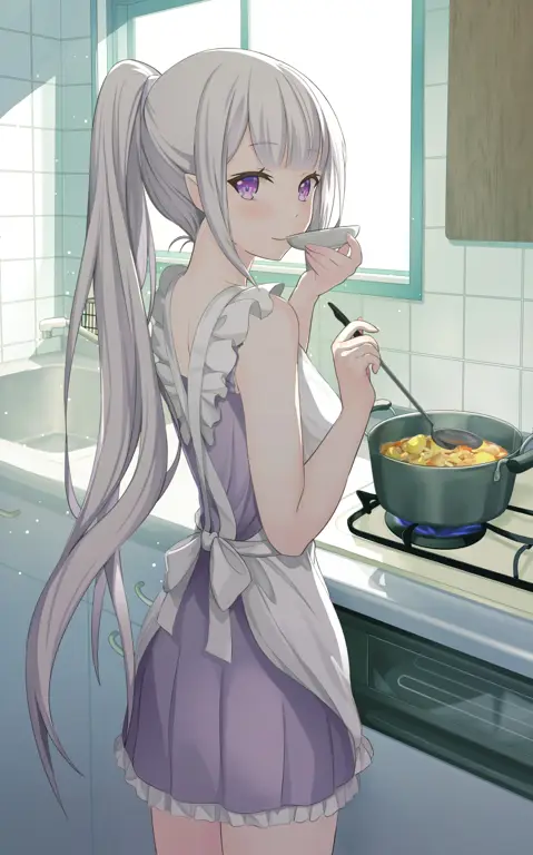 Gambar Emilia dari anime Re:Zero