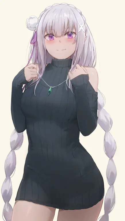 Gambar Emilia dari anime Re:Zero