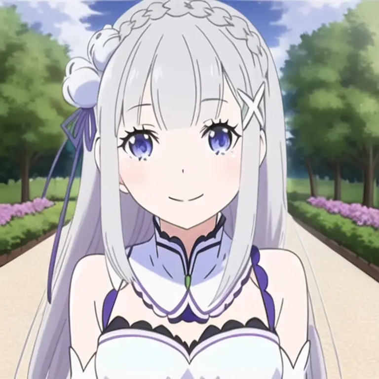 Gambar Emilia, karakter populer lainnya dari Re:Zero