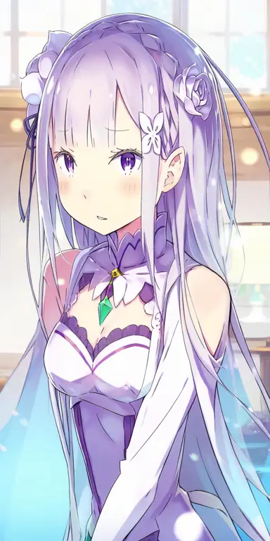 Gambar Emilia dari anime Re:Zero