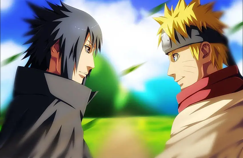 Momen emosional antara Naruto dan Sasuke dalam episode 451.