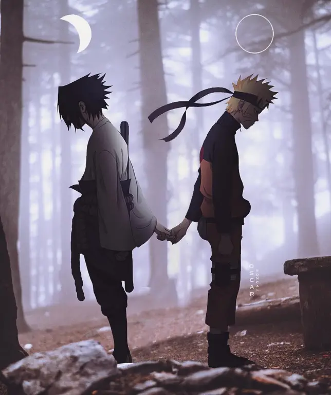 Momen emosional antara Naruto dan Sasuke