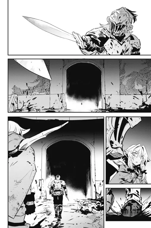 Ending scene dari Goblin Slayer chapter 83