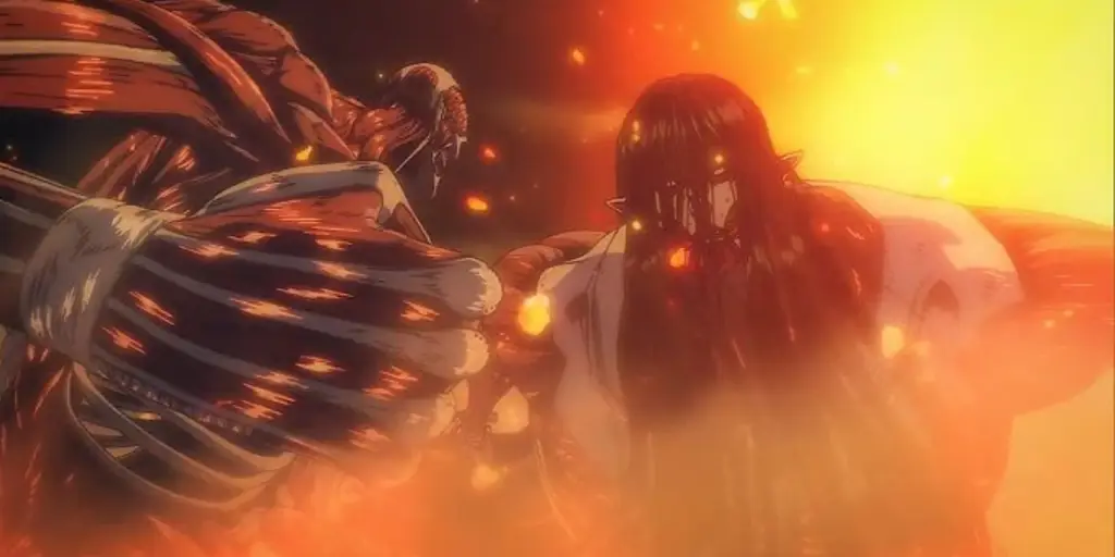 Ending Shingeki no Kyojin Season 4 Gambar adegan akhir Shingeki no Kyojin Season 4