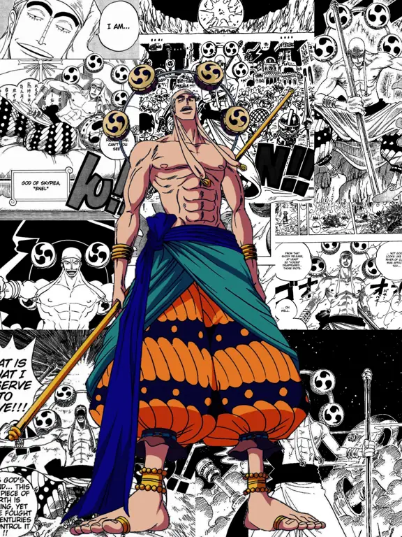 Gambar Enel, antagonis utama di Arc Skypiea