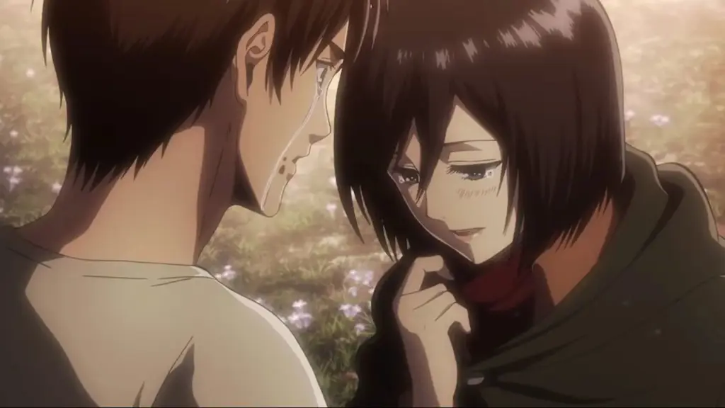 Gambar Eren dan Mikasa dari Attack on Titan