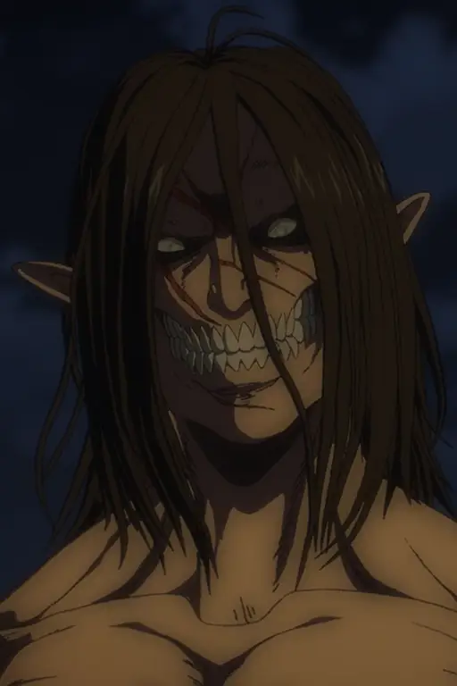 Eren Yeager dalam Aksi di Season 4 Gambar Eren Yeager di Shingeki no Kyojin Season 4