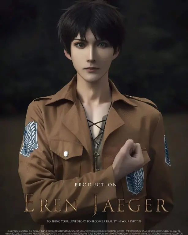 Gambar Eren Yeager, karakter utama dalam Attack on Titan