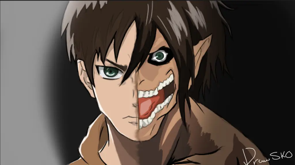 Gambar Eren Yeager dalam Attack on Titan