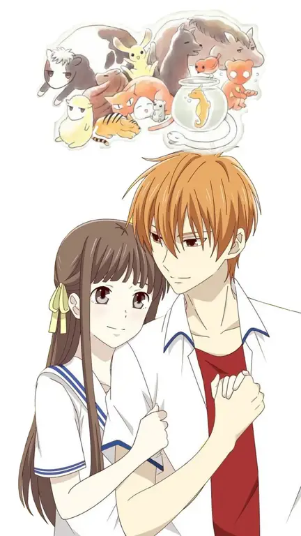 Gambar yang menampilkan keindahan visual dalam anime Fruits Basket