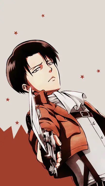 Wallpaper Levi Ackerman bergaya estetis