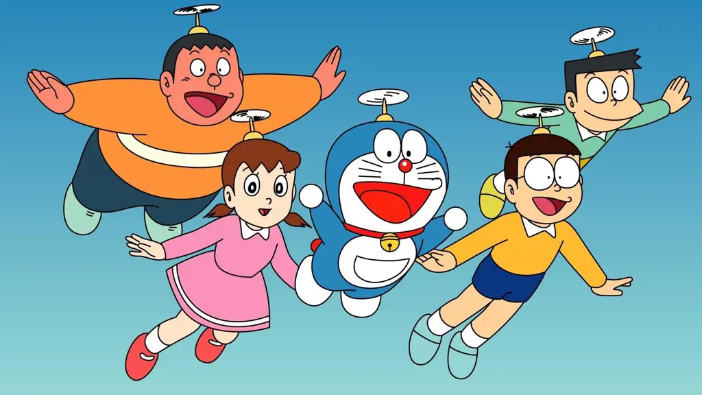 Gambar perbandingan Doraemon versi klasik dan terbaru